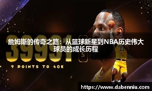 詹姆斯的传奇之路：从篮球新星到NBA历史伟大球员的成长历程